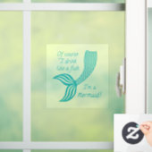 Natürlich trinke ich wie ein Fisch, ich bin eine M Fensteraufkleber (Zuhause)