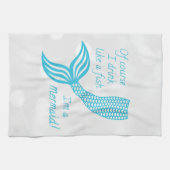 Natürlich trinke ich wie ein Fisch, ich bin eine M Geschirrtuch (Horizontal)