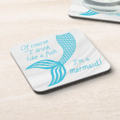 Natürlich trinke ich wie ein Fisch, ich bin eine M Getränkeuntersetzer (Linke Seite)