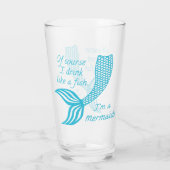 Natürlich trinke ich wie ein Fisch, ich bin eine M Glas (Rückseite)