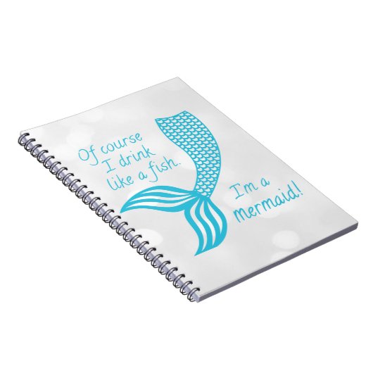 Natürlich trinke ich wie ein Fisch, ich bin eine M Notizblock (Rechte Seite)