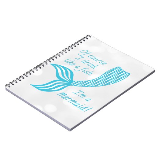 Natürlich trinke ich wie ein Fisch, ich bin eine M Notizblock (Linke Seite)