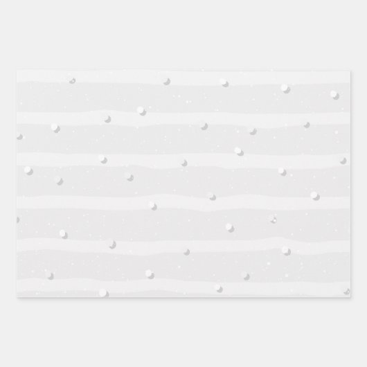 Natürlich von Weiß Gemustert Geschenkpapier Set (Vorderseite)