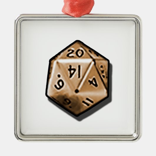 Natürliche 20 ornament aus metall (Vorne)