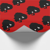 Natürliche Afrokükenillustration Geschenkpapier (Ecke)