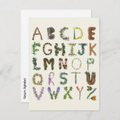 Natürliche Alphabet Postkarte (Vorne/Hinten)