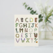 Natürliche Alphabet Postkarte (Stehend Vorderseite)