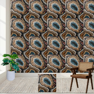 Natürliche Aquamarine und braune Geode-Tile Fliese