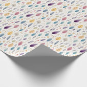 Natürliche Aquarellfarben Blumenkolorfarben Botani Geschenkpapier (Ecke)