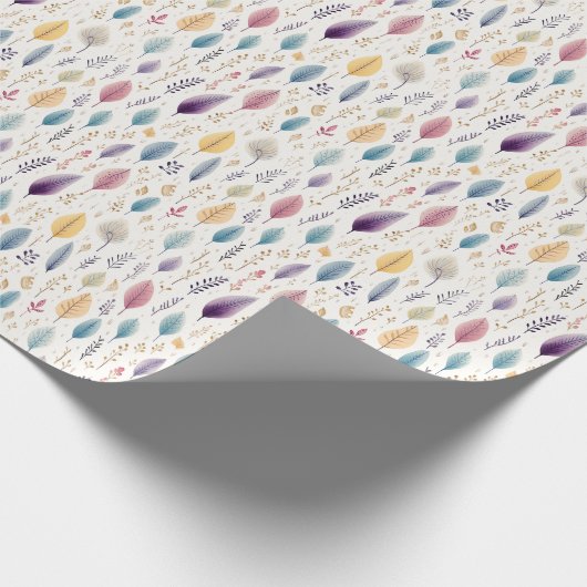 Natürliche Aquarellfarben Blumenkolorfarben Botani Geschenkpapier (Ecke)