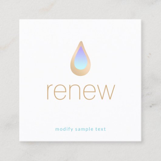 Natürliche Aromatherapie Skincare und Wellness-Wel Quadratische Visitenkarte (Vorderseite)