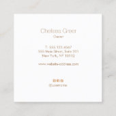 Natürliche Aromatherapie Skincare und Wellness-Wel Quadratische Visitenkarte (Rückseite)