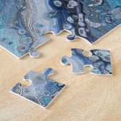 Natürliche Attraktion 2 Blaue Geode Abstrakte Puzz Puzzle (Seite)