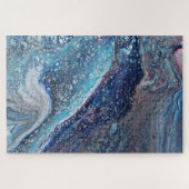 Natürliche Attraktion 2 Blaue Geode Abstrakte Puzz Puzzle (Horizontal)