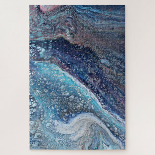 Natürliche Attraktion 2 Blaue Geode Abstrakte Puzz Puzzle