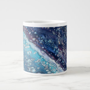 Natürliche Attraktion 2 Blaue Geode Abstrakter Tri Jumbo-Tasse
