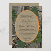 Natürliche Bäume und Blätter Hochzeiten Einladung (Vorne/Hinten)