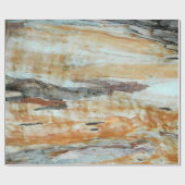 Natürliche Baumrinde bunt orange und grau Bild Geschenkpapier (Flach)