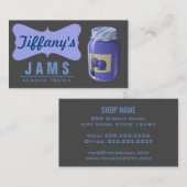 Natürliche Bio| Blaubeermarmelade| Handgefertigte  Visitenkarte (Vorne/Hinten)