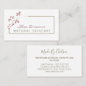 Natürliche, Bio, handgefertigte Seifenspinner Visitenkarte (Vorne/Hinten)
