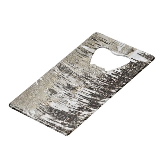 Natürliche Birkenrinde Geldbeutel Flaschenöffner (Rückseite Schrägansicht)