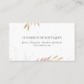 Natürliche Blätter und gesprenkelt Visitenkarte (Rückseite)