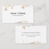 Natürliche Blätter und gesprenkelt Visitenkarte (Vorne/Hinten)