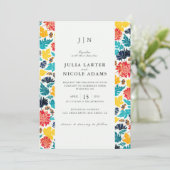 Natürliche Blaue Gelbe Wasserfarbe Sonnenblumen Ho Einladung (Stehend Vorderseite)