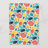 Natürliche Blaue Gelbe Wasserfarbe Sonnenblumen Ho Menükarte (Rückseite)