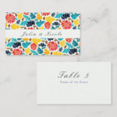 Natürliche Blaue Gelbe Wasserfarbe Sonnenblumen Ho Platzkarte (Vorne/Hinten)