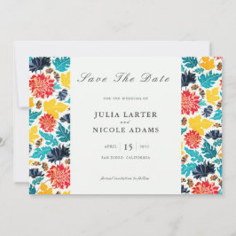 Natürliche Blaue Gelbe Wasserfarbe Sonnenblumen Ho Save The Date