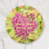 Natürliche Blume Herz - durchbohrt von Pfeil. Geschenkanhänger (Rückseite)