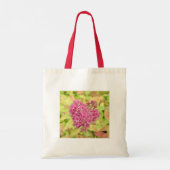 Natürliche Blume Herz - durchbohrt von Pfeil. Tragetasche (Rückseite)