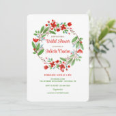 Natürliche Blumendusche Einladung (Stehend Vorderseite)