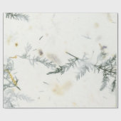 Natürliche Blumengras Grüne Rosemary Herbs Petals Geschenkpapier (Flach)