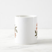 Natürliche Blumenpfirsiche Braun Motif Grüne Weinb Kaffeetasse (Mittel)
