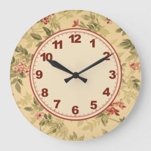 Natürliche Blumenuhr mit Zahlen Große Wanduhr