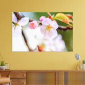 Natürliche Blumenzusammensetzung von Sakura-Blume Leinwanddruck (Insitu (Wohnzimmer))