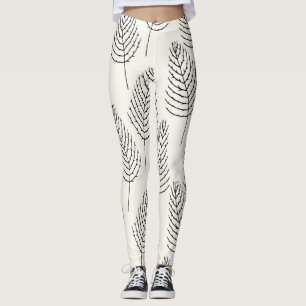 Natürliche Blüte: Abstrakt weiß Vintag Leggings