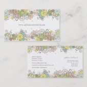 Natürliche Blüten-elegante kundenspezifische Visitenkarte (Vorne/Hinten)