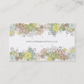 Natürliche Blüten-elegante kundenspezifische Visitenkarte (Vorderseite)