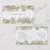 Natürliche Blüten-elegante kundenspezifische Visitenkarte (Vorne/Hinten)