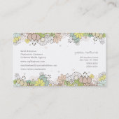 Natürliche Blüten-elegante kundenspezifische Visitenkarte (Rückseite)