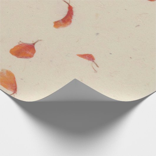 Natürliche Blütengrungy Shabby Earth Poppes Mulber Geschenkpapier (Ecke)