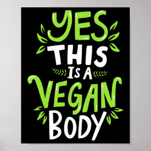 Natürliche Bodybuilding Vegane Fitness Poster