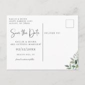 Natürliche Botanik Save the Date Ankündigungspostkarte (Rückseite)