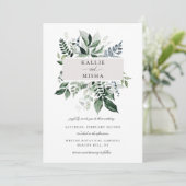 Natürliche botanische Foliage Einladung (Stehend Vorderseite)
