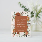 natürliche botanische rustikale, elegante moderne postkarte (Stehend Vorderseite)