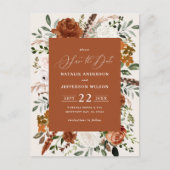 natürliche botanische rustikale, elegante moderne postkarte (Vorderseite)