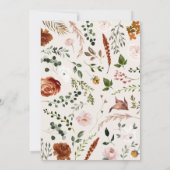 natürliche botanische rustikale, elegante moderne save the date (Rückseite)